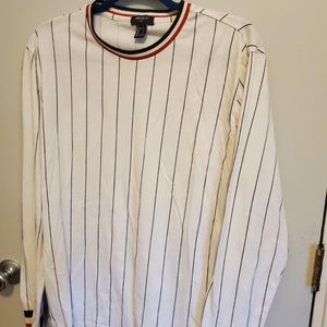 Forever21 White Striped Long Sleeve